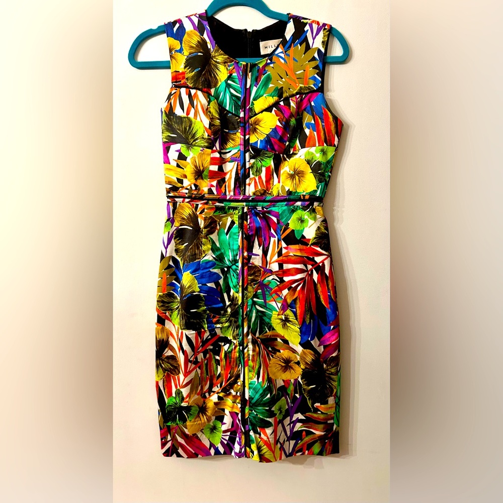 Milly Multicolor Tropical Print Dress